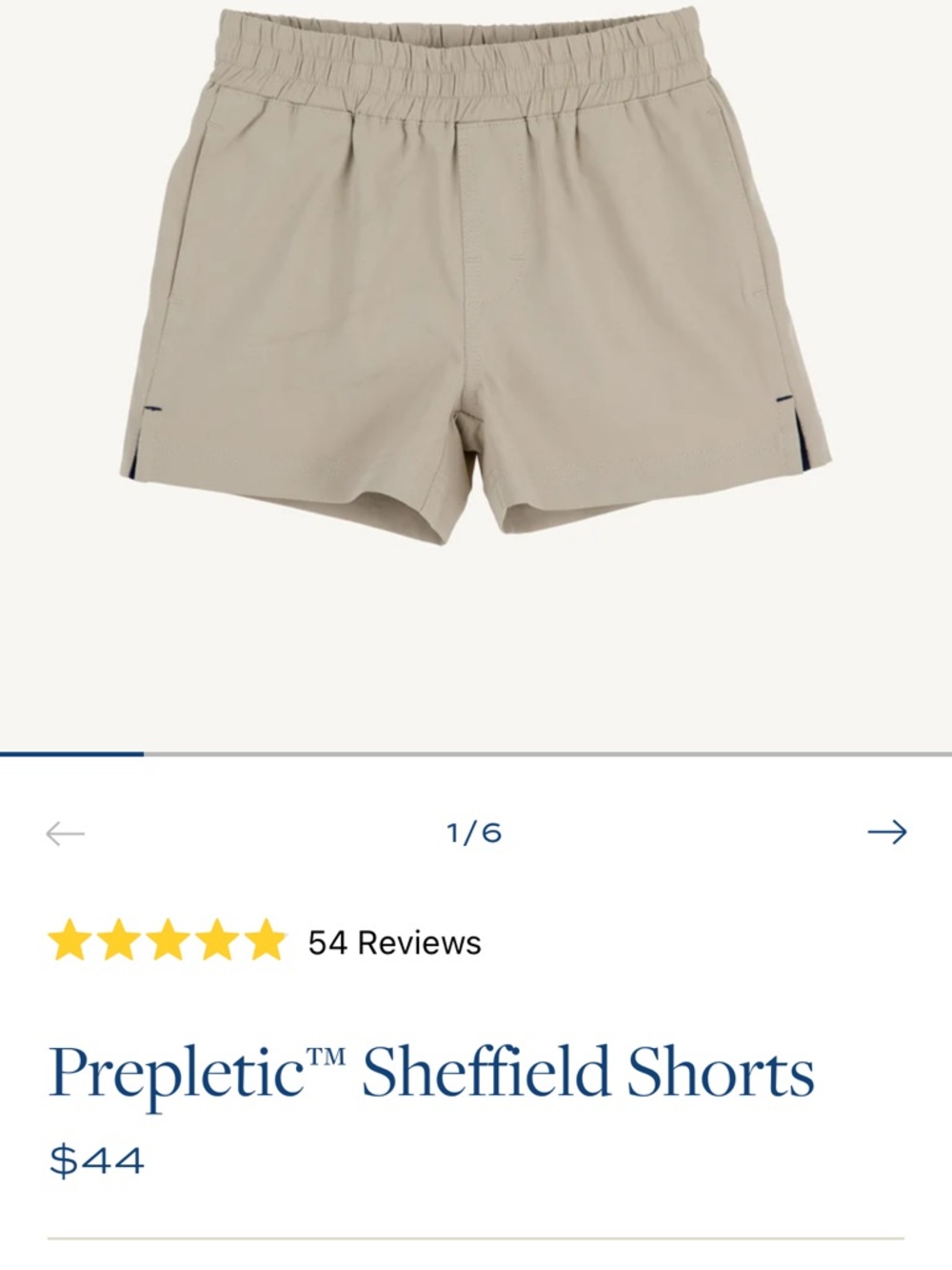 NWT Prepletic Sheffield Shorts in Light Khaki